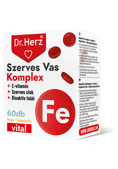 DR Herz Szerves Vas komplex+C-vitamin+Szerves Cink+Folát kapszul