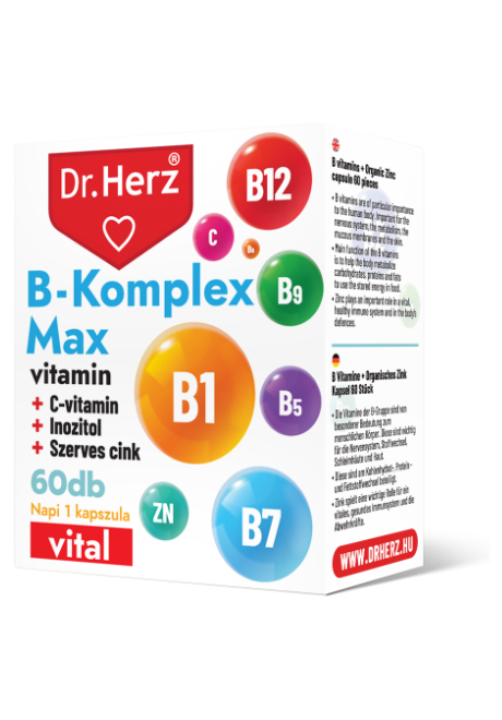 Dr. Herz B-Komplex MAX+Inozitol+C-vitamin+Szerves Cink