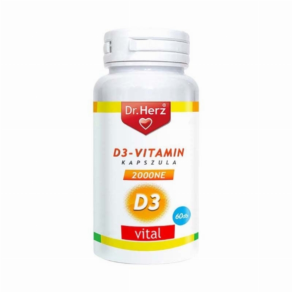 Dr. Herz 2000 NE D-vitamin 60 db kapszula